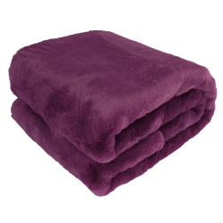 Kožušinová deka, fialová, 150x180, RABITA NEW TYP 6