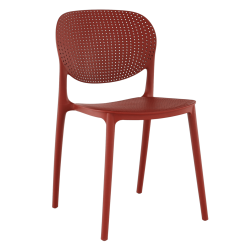 Stohovateľná stolička, červená, FEDRA