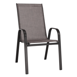 Stohovateľná stolička, hnedý melír/hnedá, ALDERA